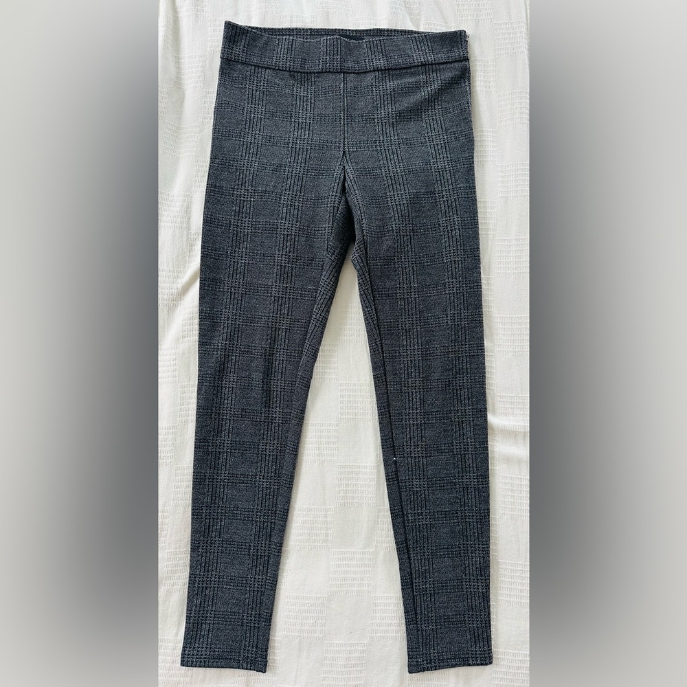 Ann Taylor Women's Black Plaid Leggings